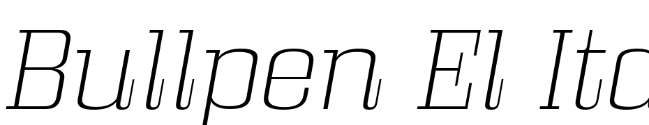 Bullpen El Italic Yazı tipi ücretsiz indir